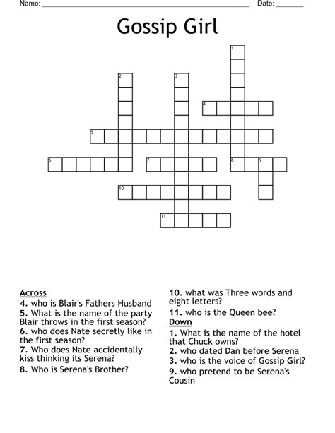 gossiped crossword